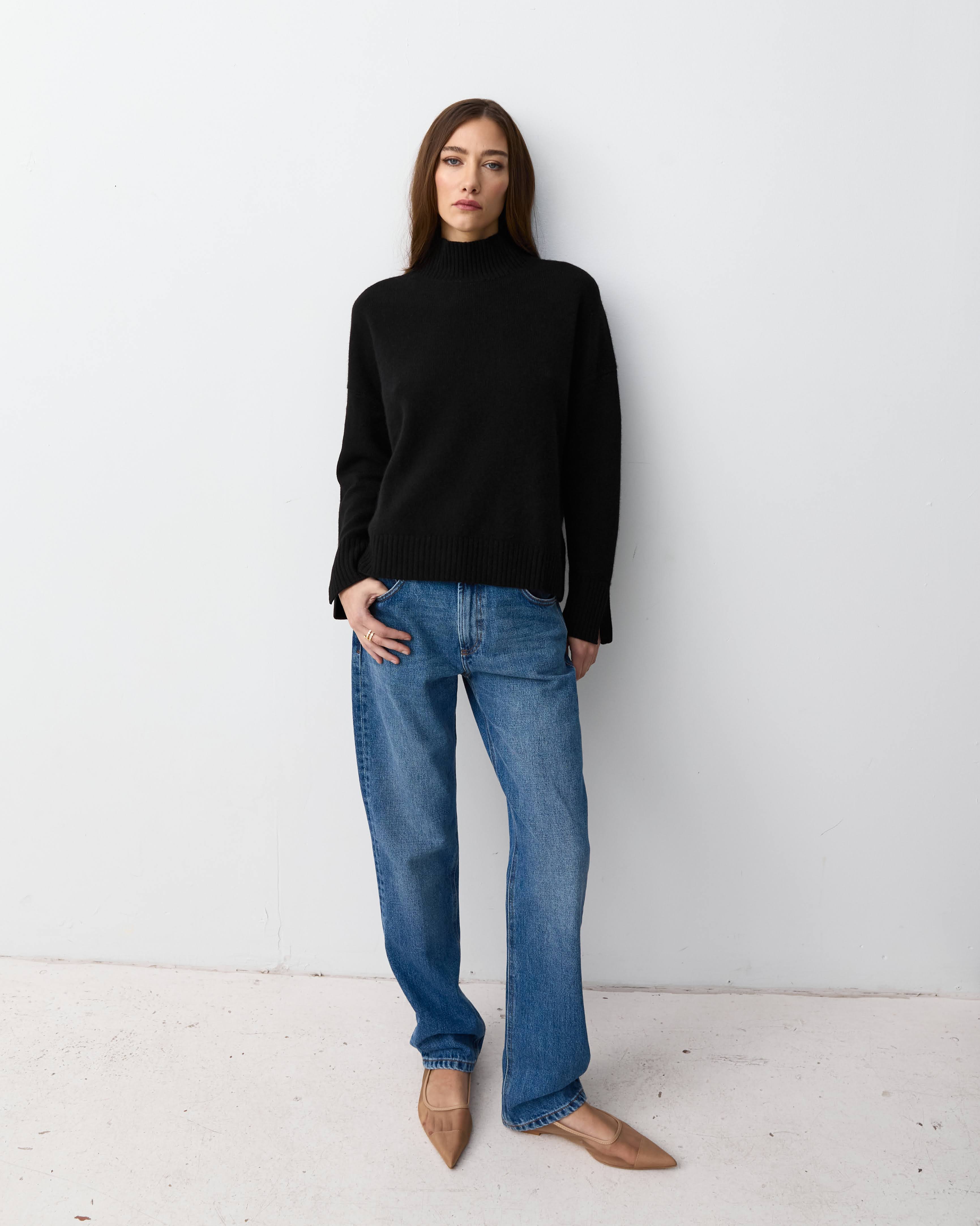 THE MOCK NECK BLACK – THE CURATED