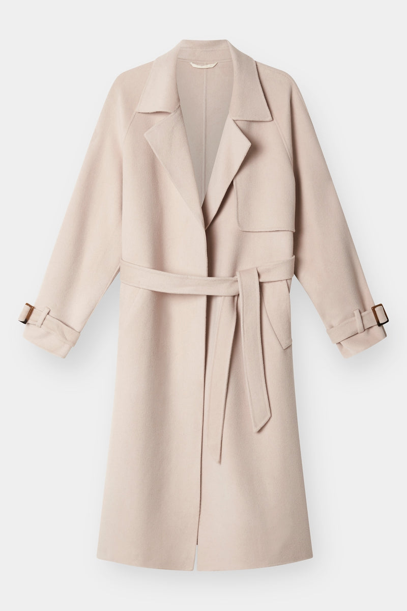 Light pink double-face coat
