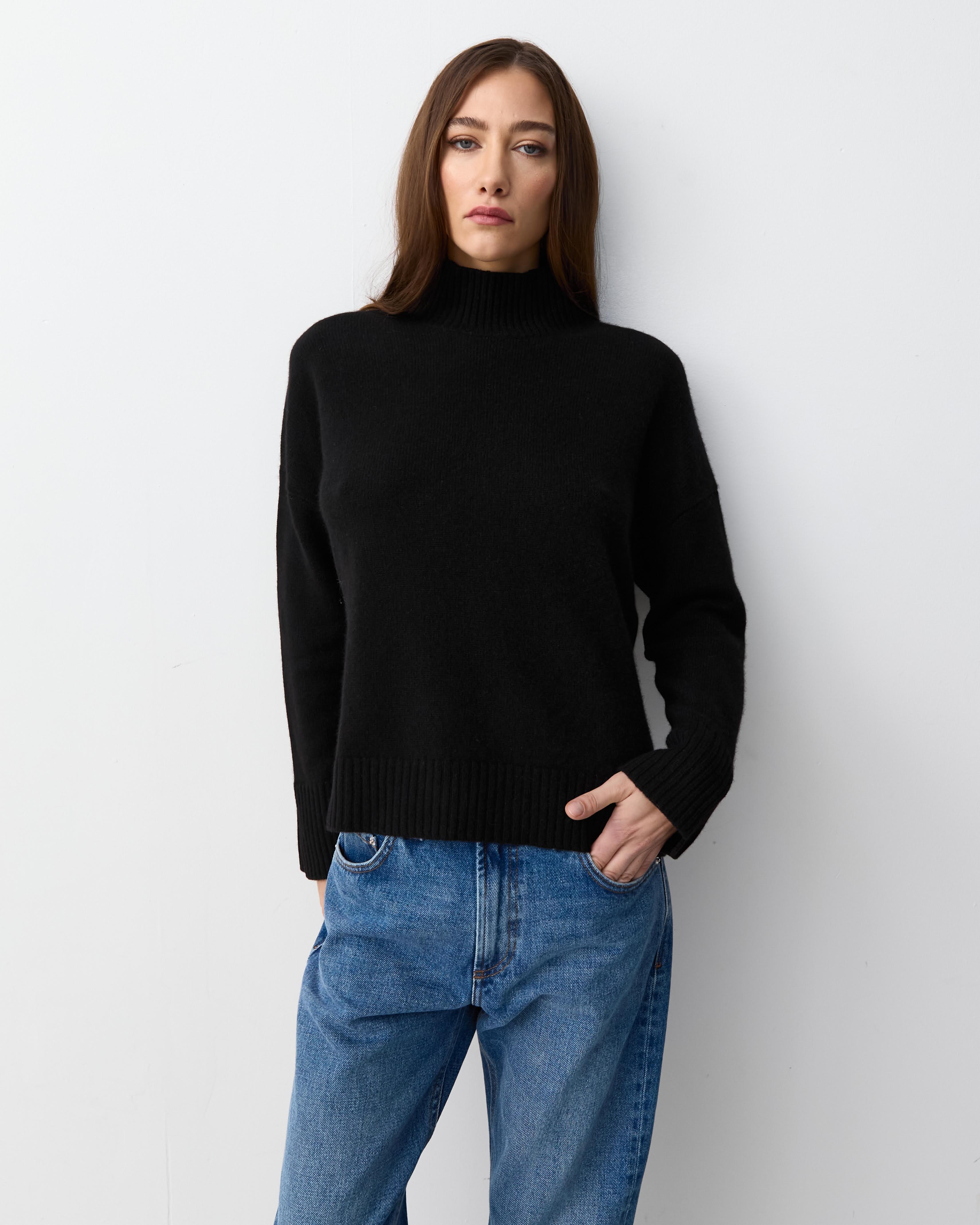 THE MOCK NECK - BLACK – THE CURATED