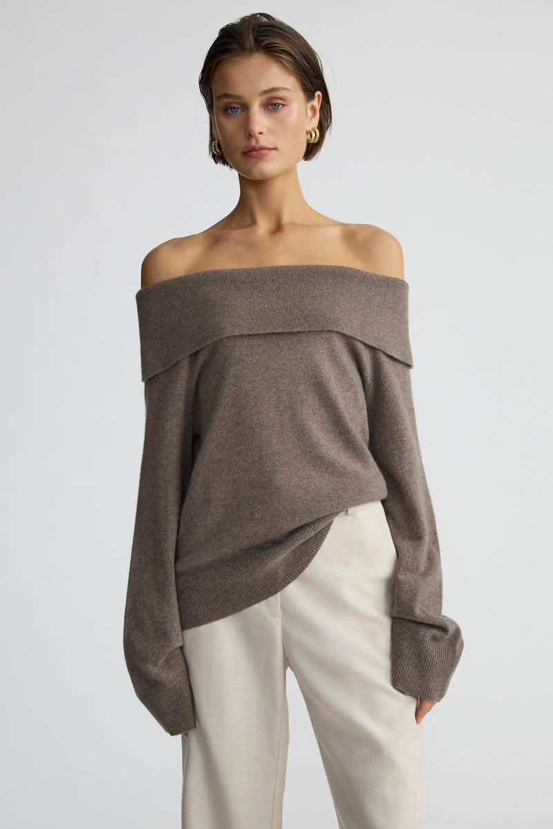 THE CASHMERE OFF SHOULDER BRACKEN THE CURATED