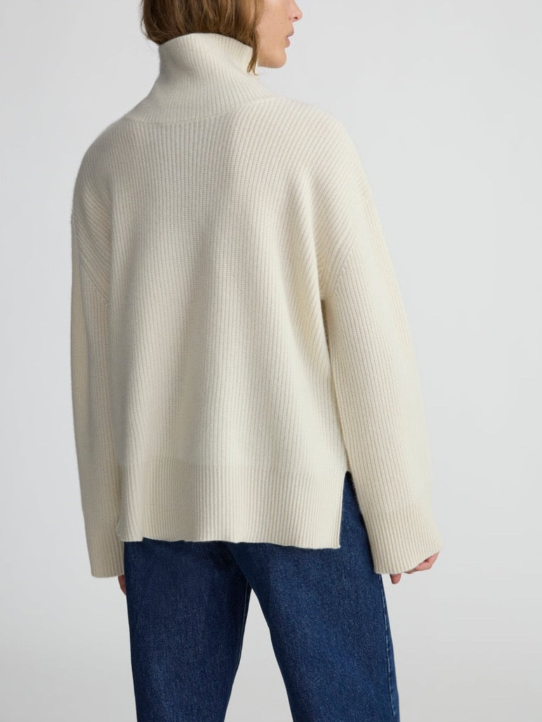 THE OVERSIZED TURTLENECK - ECO WHITE – THE CURATED
