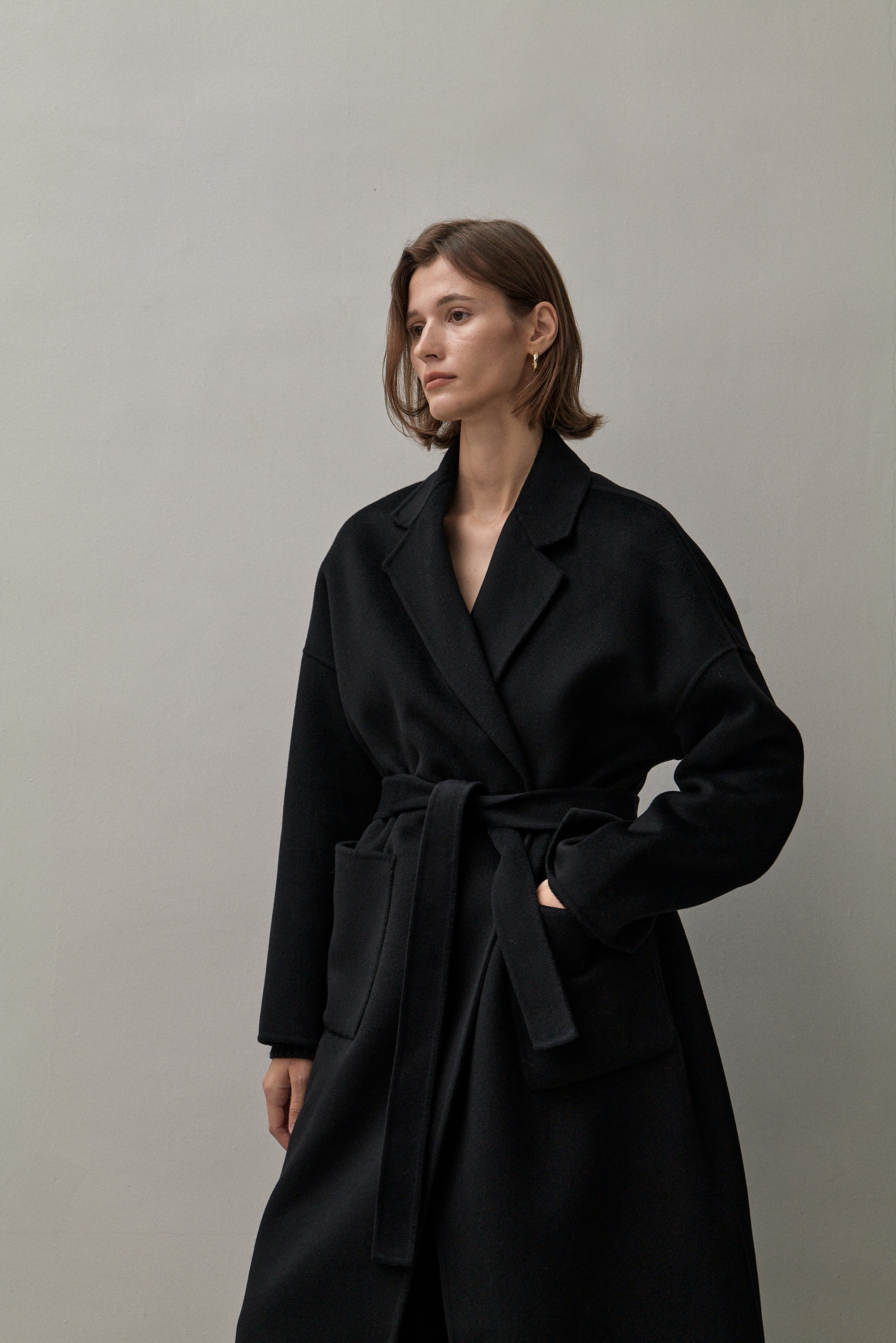 THE BOYFRIEND COAT BLACK