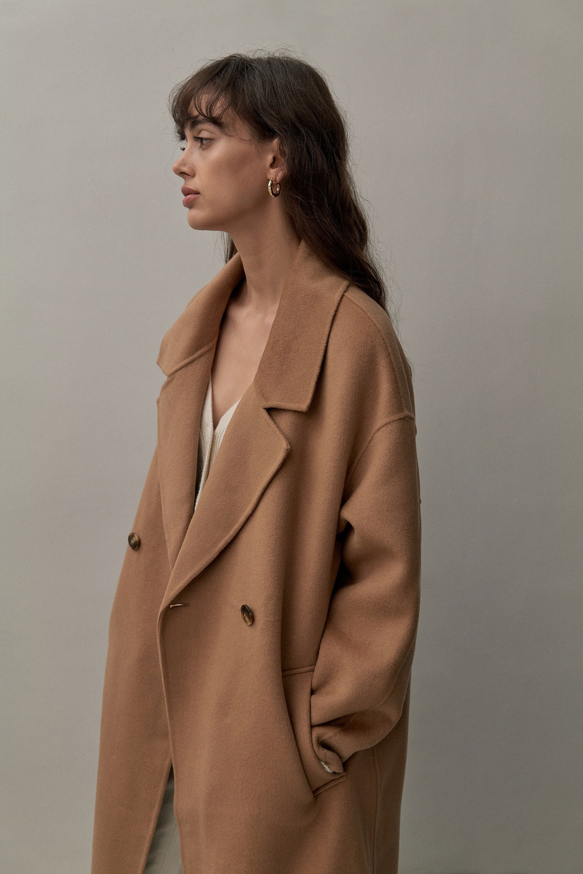 Oversized on sale cashmere coat