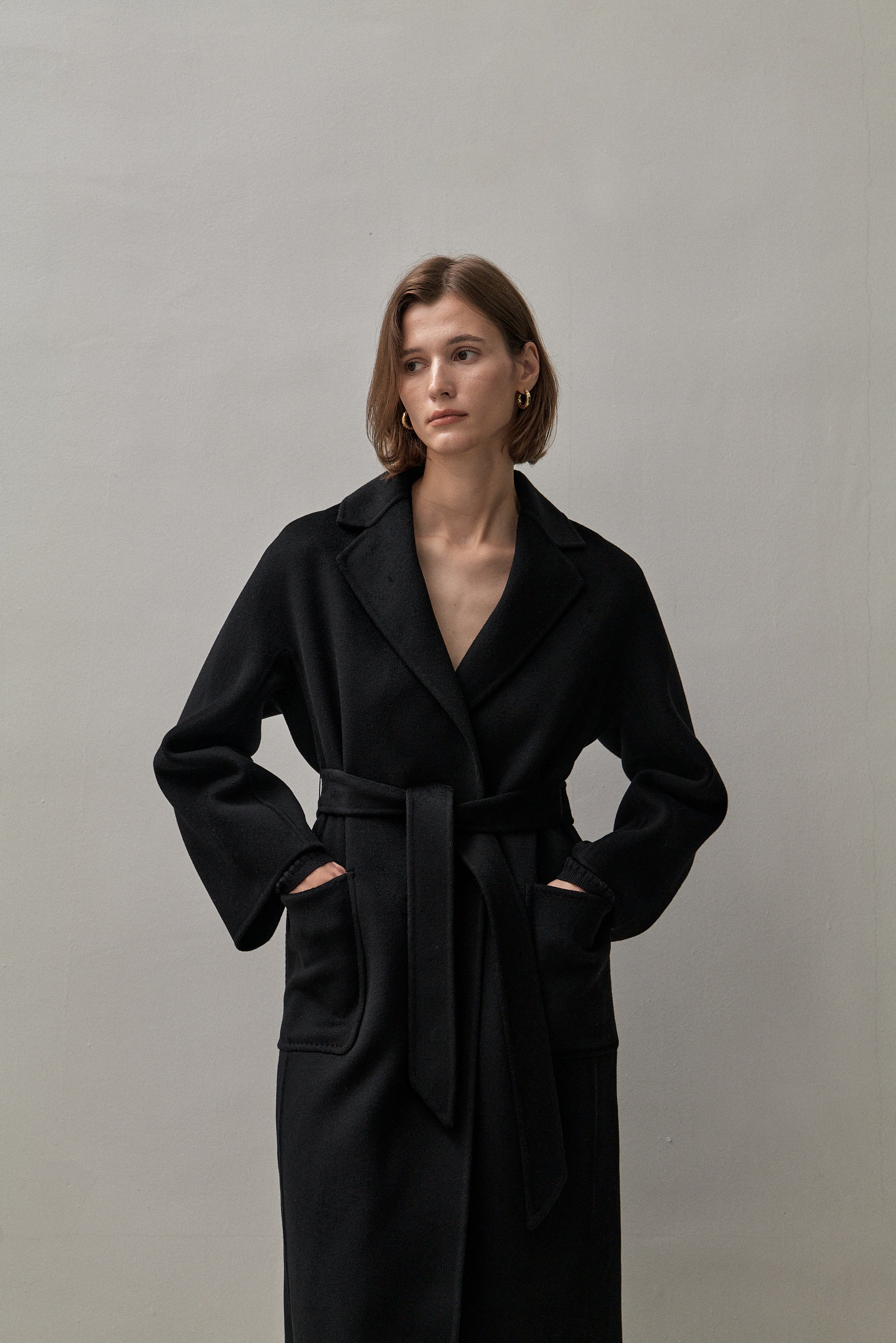 Classic long wool on sale coat